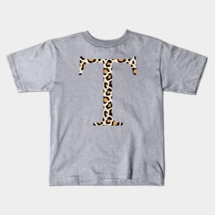 Tau Cheetah Letter Kids T-Shirt